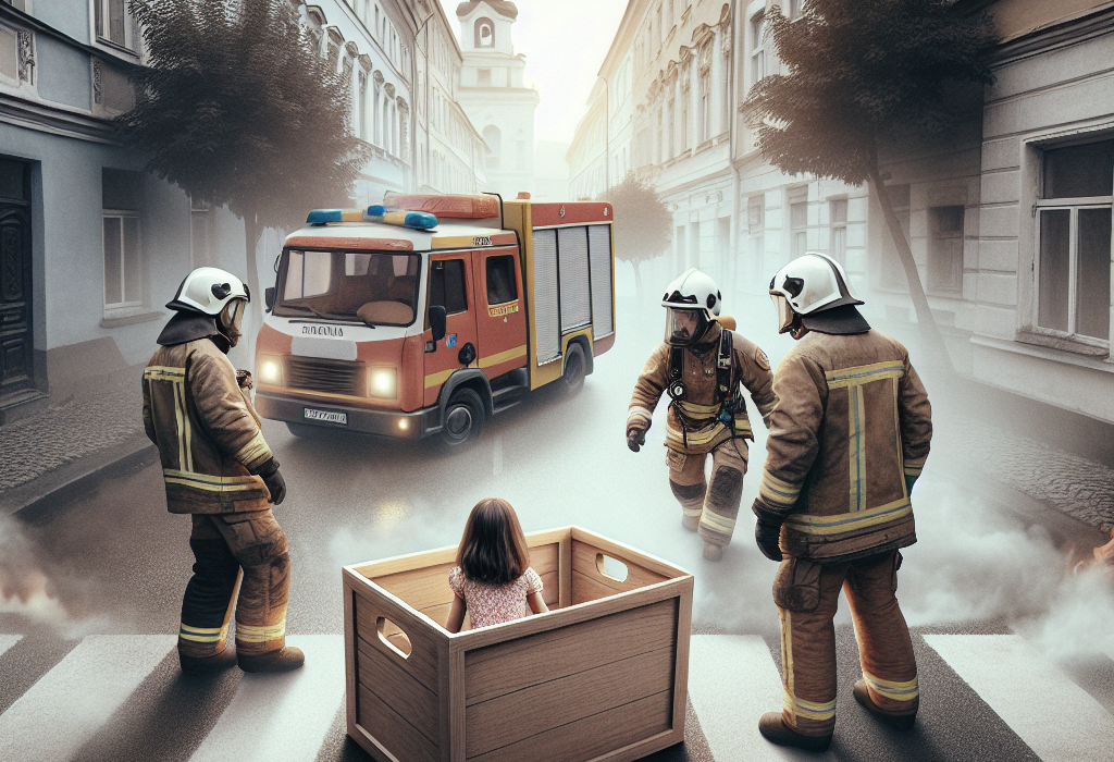 O fetita de 5 ani blocata in cutie joc stradal Slatina. Interventia pompierilor