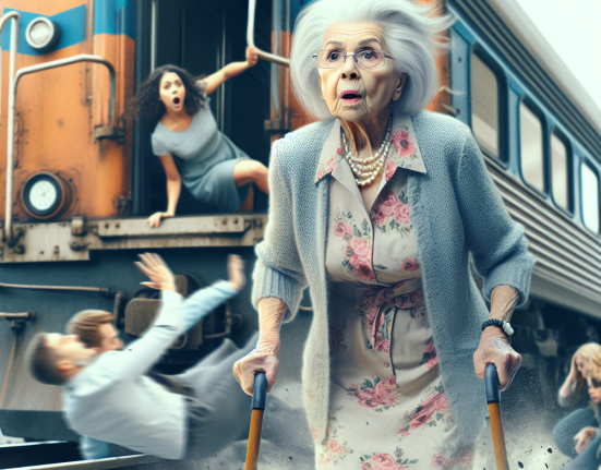 O pensionara de 80 de ani a supravietuit fiind lovita de tren