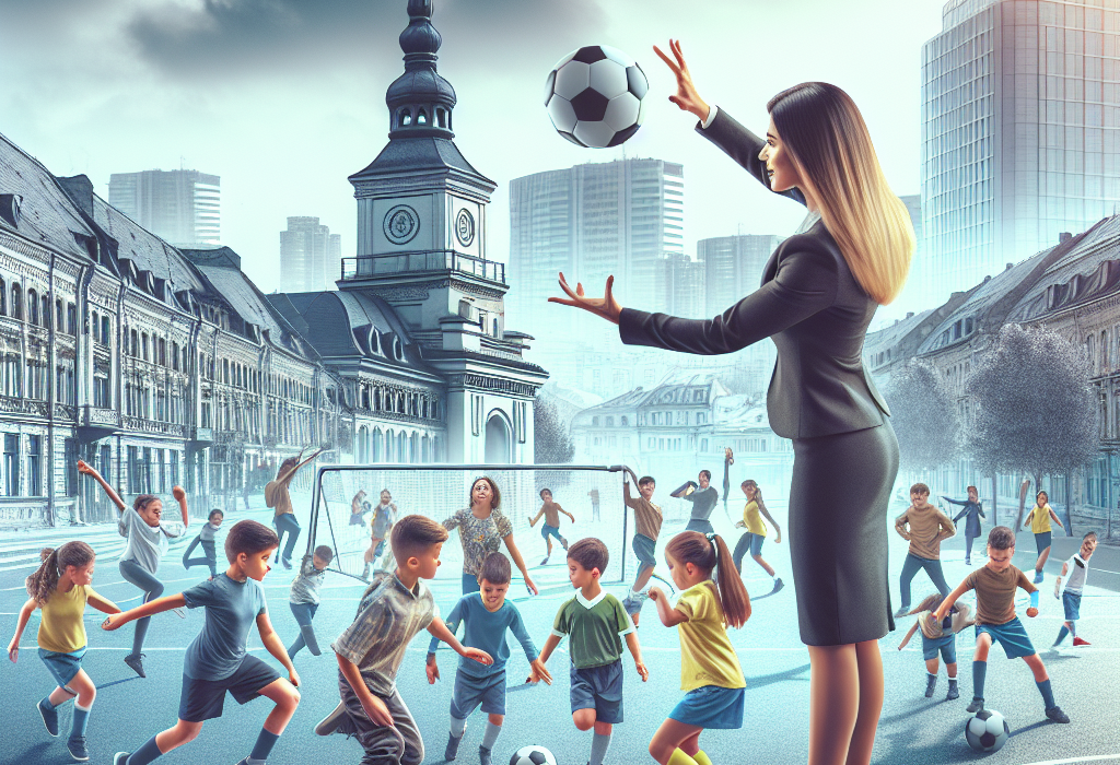 Profesoara din Bucuresti care ii invata pe copii sportul