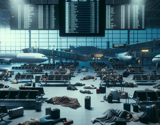 Imaginile umilintei la Aeroportul Otopeni. Pasageri dorm pe jos dupa anularea a 32 de curse Tarom