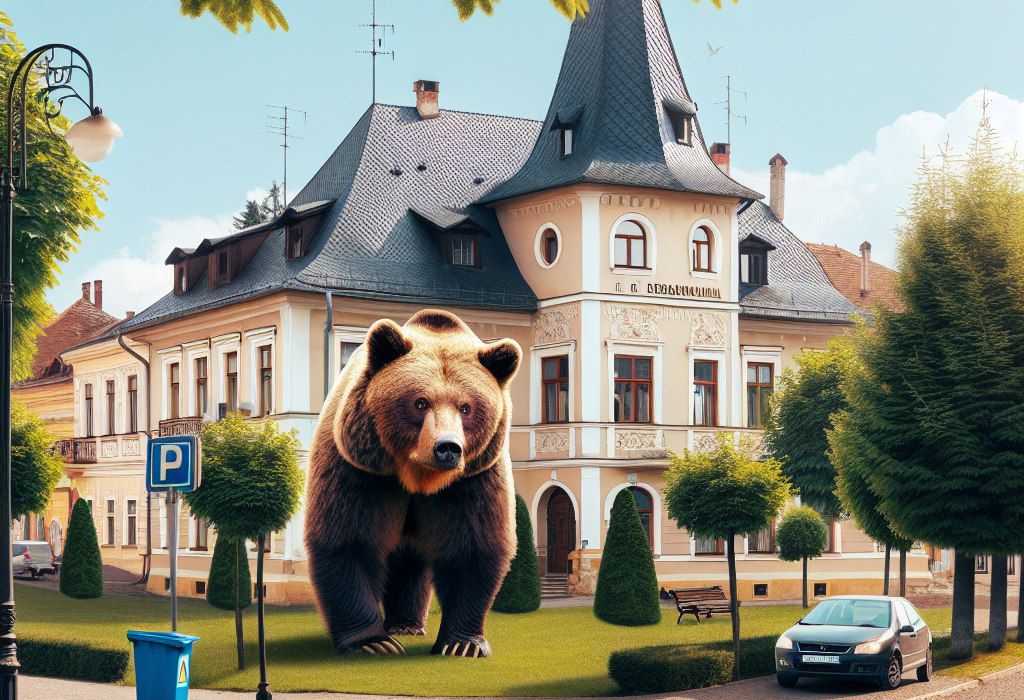 Un urs a intrat in curtea unui primar din Suceava