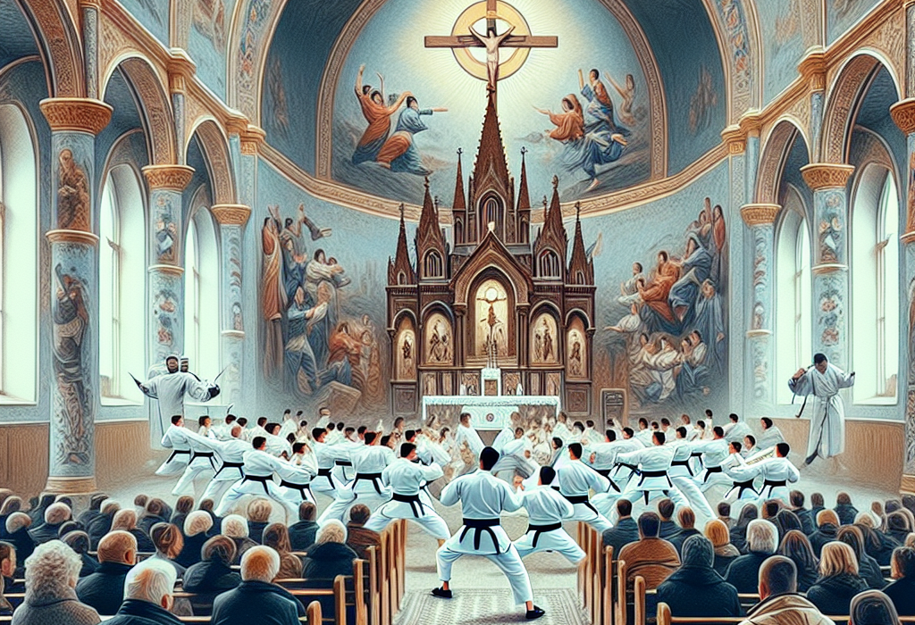 Demonstratie de arte martiale in biserica din Oradea. Enoriasii s au revoltat