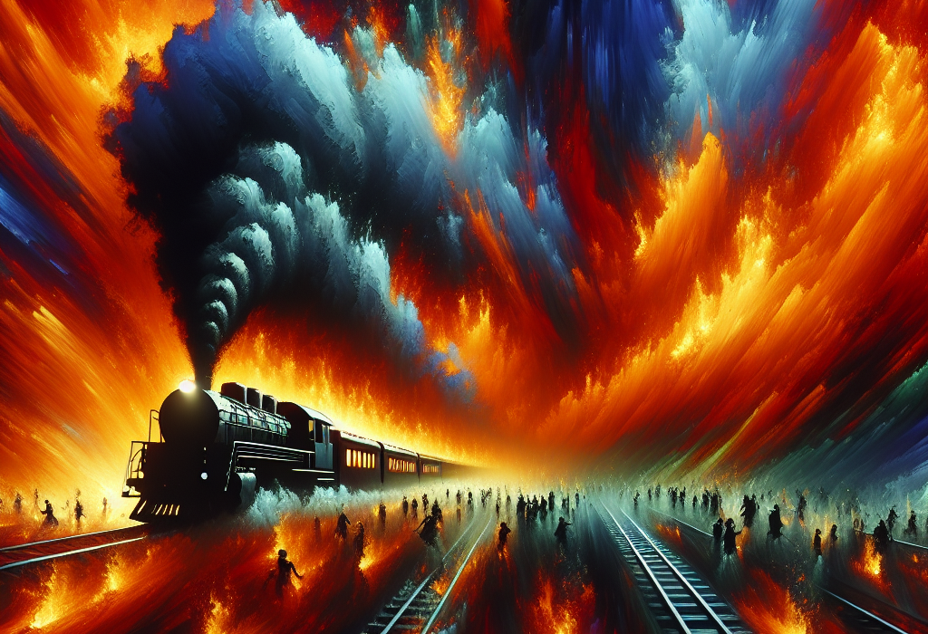 Incendiu la locomotiva trenului cu 100 de calatori