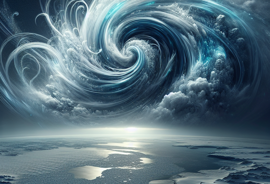 Un nou vortex polar se formeaza deasupra Polului Nord