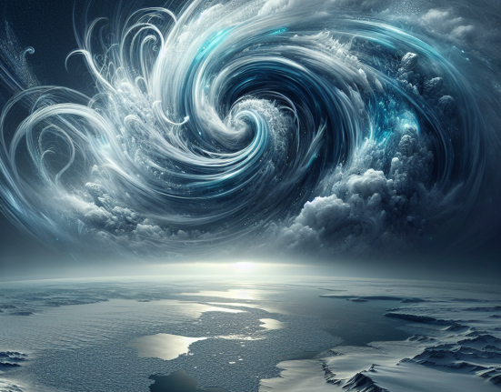 Un nou vortex polar se formeaza deasupra Polului Nord