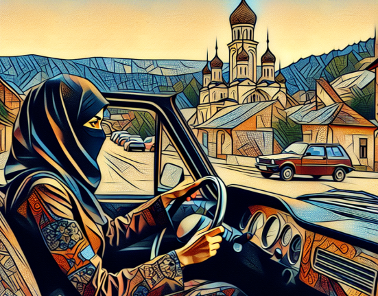 Femeie din Targu Jiu filmata conducand masina ei