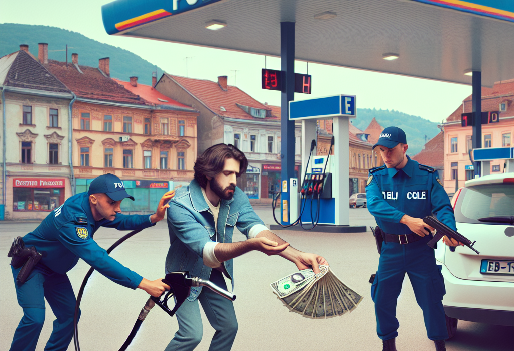 In Timisoara influencerul plateste toate plinurile la benzinarie.ouvrieremeLa interventia politiei