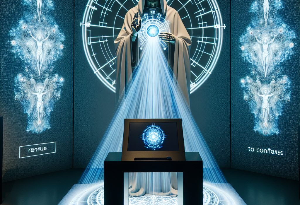 Instalatia permite spovedanie cu o holograma AI a lui Iisus Hristos