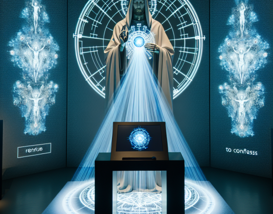 Instalatia permite spovedanie cu o holograma AI a lui Iisus Hristos