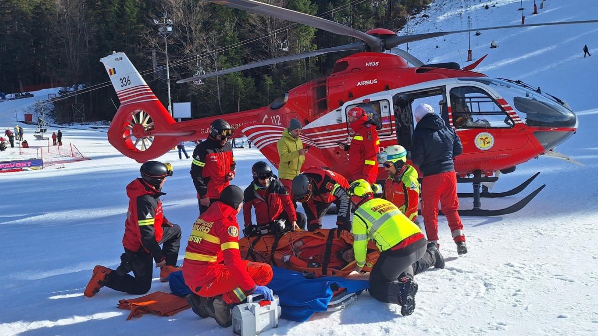 Accident grav pe partia Sorica din Azuga barbat grav ranit la cap