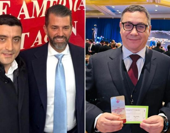 George Simion si Victor Ponta competitie in poze din Washington
