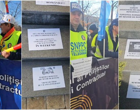 Politistii protesteaza in Bucuresti din cauza salariilor reduse