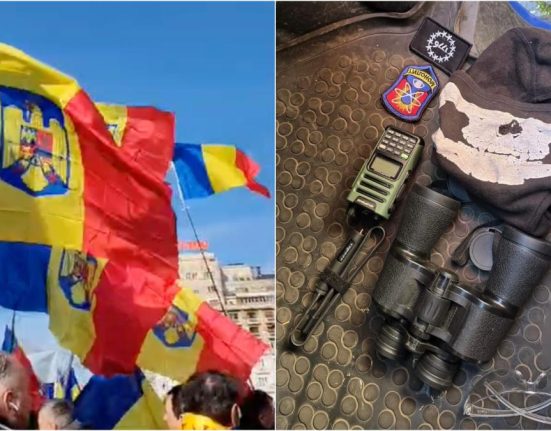 Trei persoane prinse cu cutite droguri si briceag la protestul AUR retinute de jandarmi