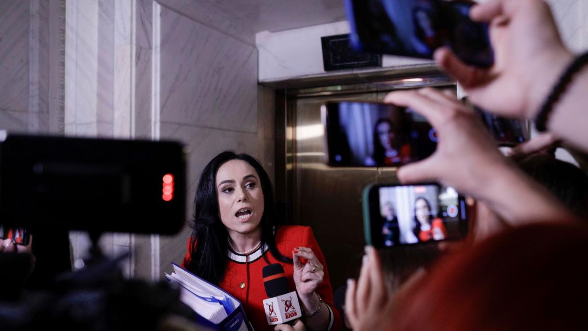 Simona Bucura Oprescu fuge in Parlament evitand intrebarile despre ajutoarele pensionarilor