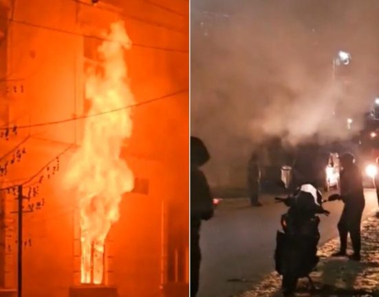 Conac din Varadia distrus de incendiu devastator