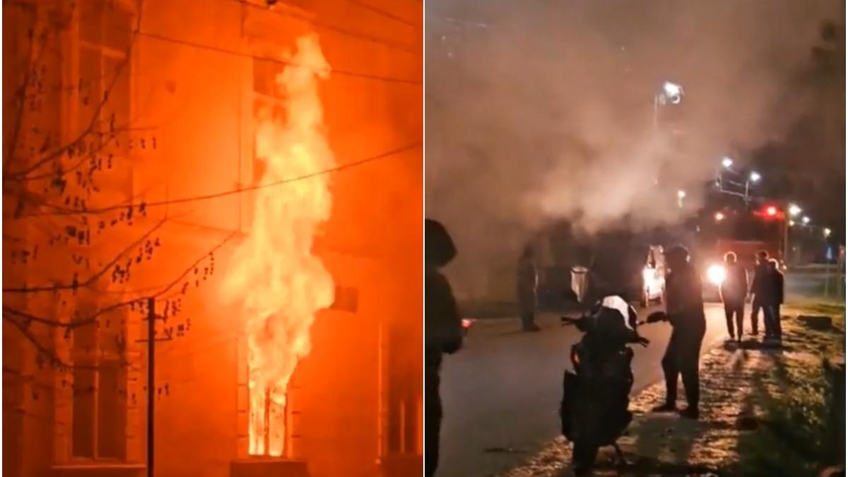 Conac din Varadia distrus de incendiu devastator