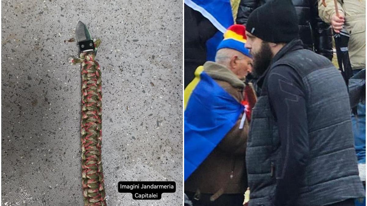 Polonezul prins cu cutit la protest retinut