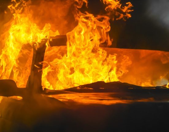 Tragedie in Buzau Doua cadavre intro masina arsa