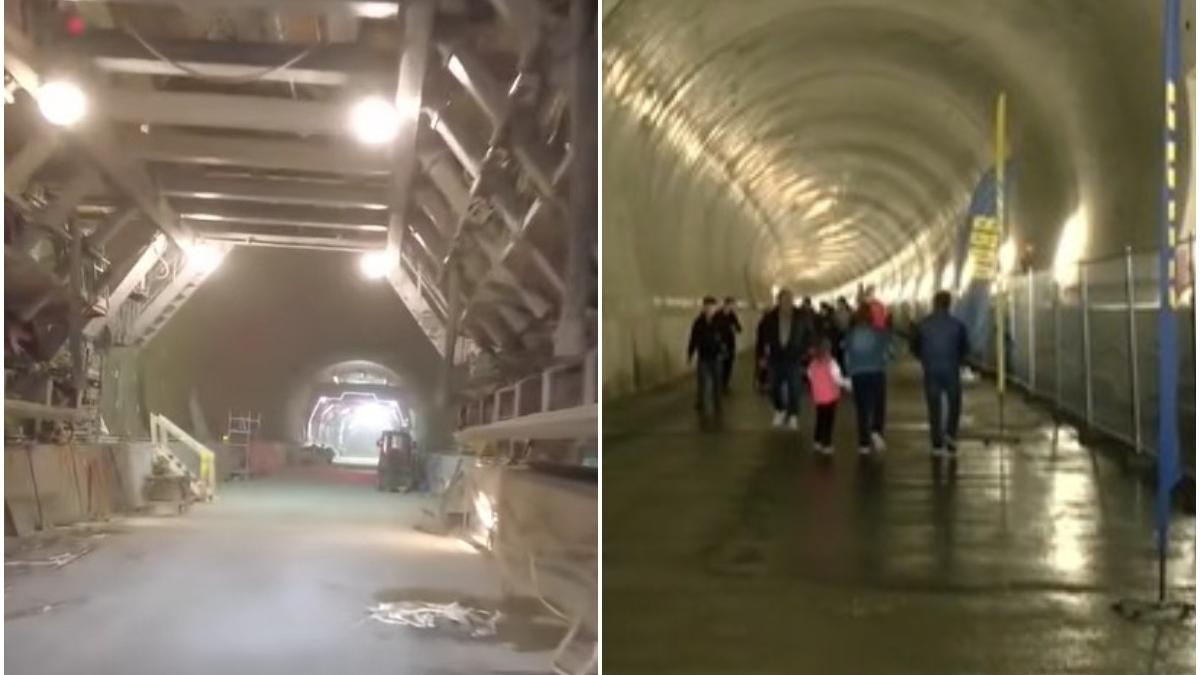 Imagini cu tunelul Daniela de pe autostrada Sibiu Pitesti deschis azi