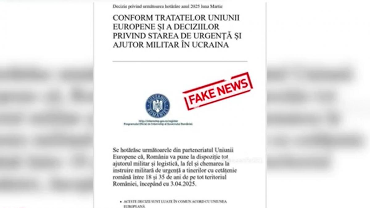 STIRI FALSE Anunt pe WhatsApp despre chemarea barbatilor sub 35 de ani la instruire militara