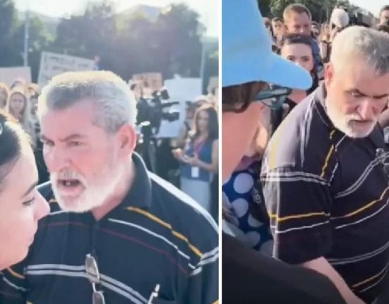 Barbat agresor la protestul impotriva violentei asupra femeilor