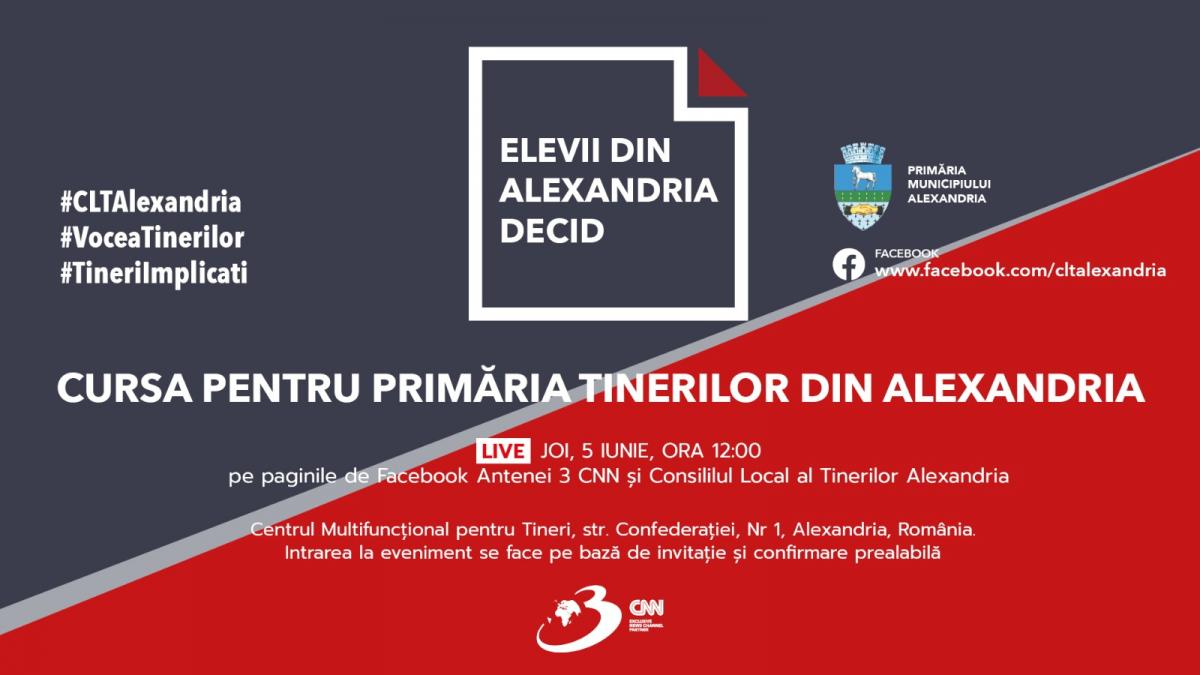 Evenimentul Elevii din Alexandria decid organizat de Antena 3 CNN cu Primaria