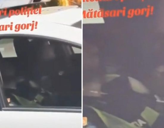Imagini socante in Gorj Politisti surprinsi dormind in masina
