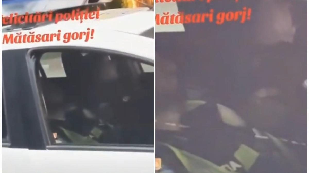Imagini socante in Gorj Politisti surprinsi dormind in masina