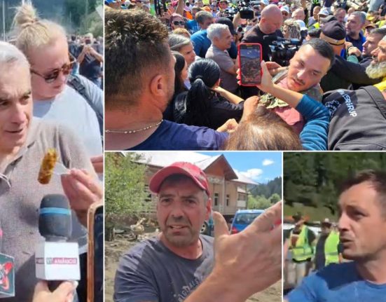 Furie la Brosteni din cauza lui Calin Georgescu Faceti doar propaganda Plimbarea lui a oprit reparatiile in oras
