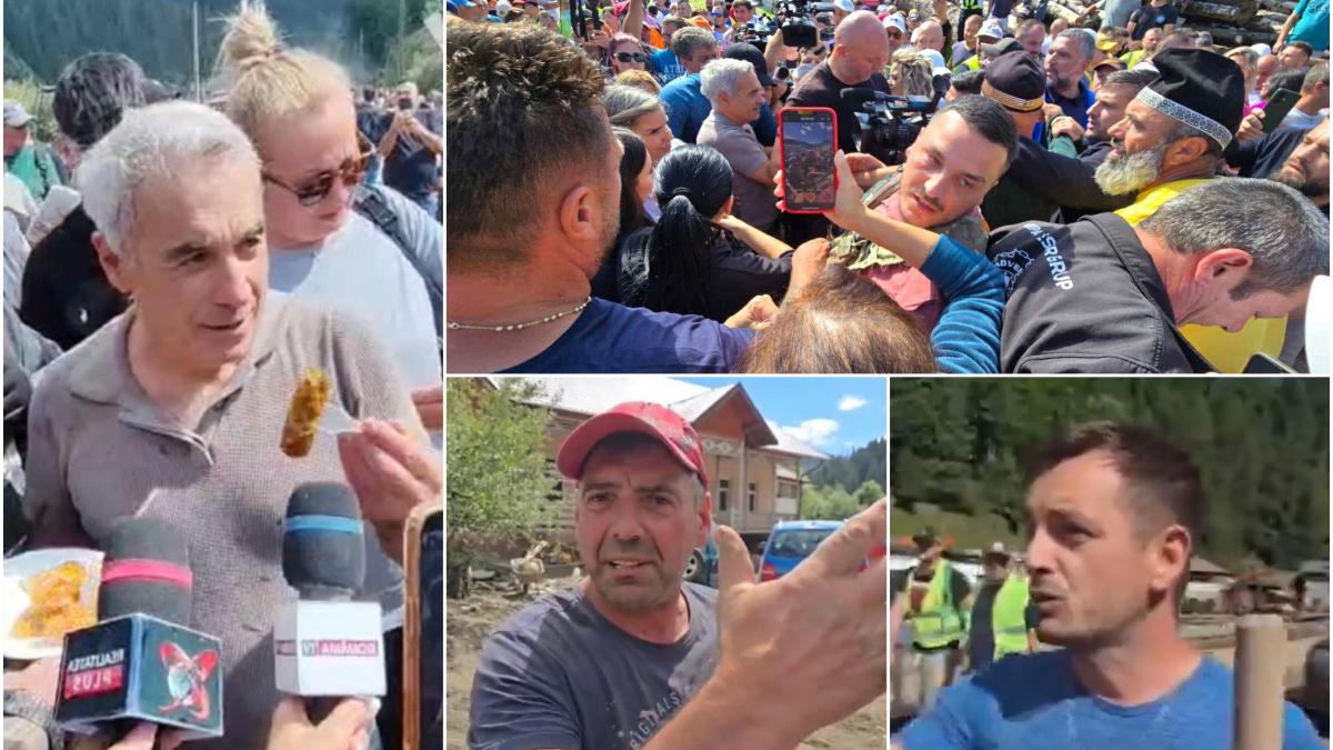 Furie la Brosteni din cauza lui Calin Georgescu Faceti doar propaganda Plimbarea lui a oprit reparatiile in oras