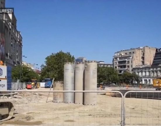 Imagini de pe santierul Piata Unirii stadiul lucrarilor