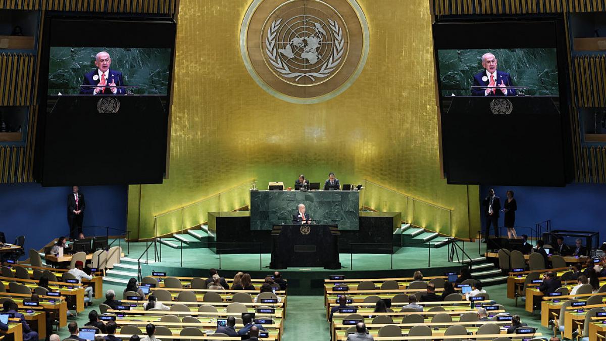 Diplomati au plecat cand Netanyahu a vorbit la ONU
